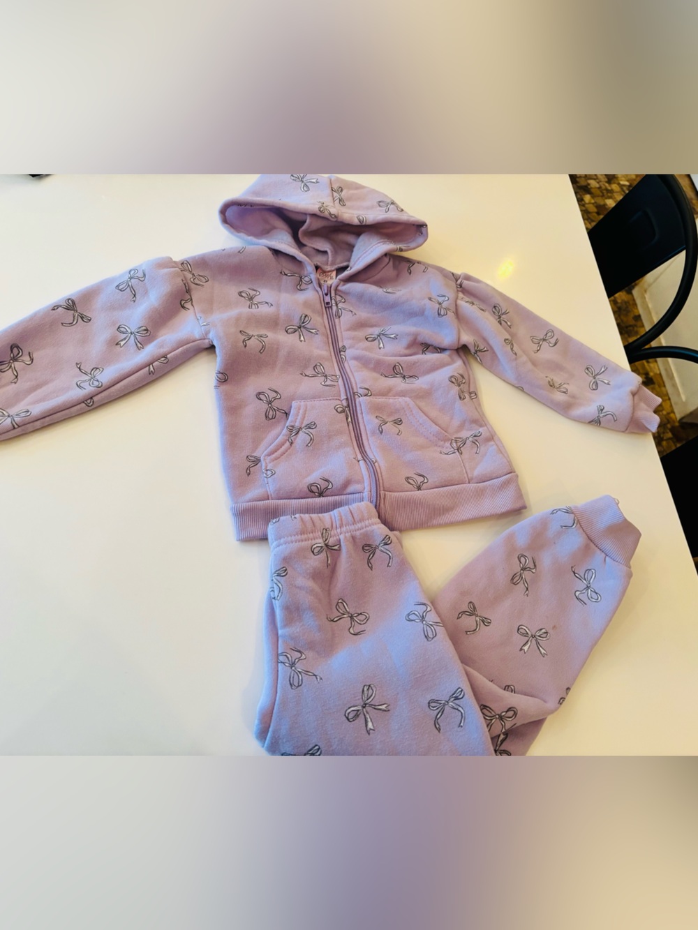 Lilac sweatsuit toddler 4t